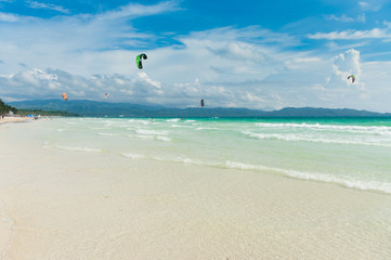 Fototapeta na wymiar kite surfing