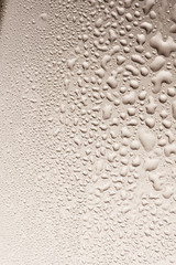 drops of water on metallic background