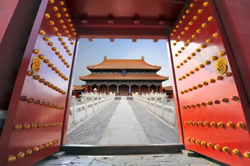 Wall murals Beijing Forbidden city in Beijing , China