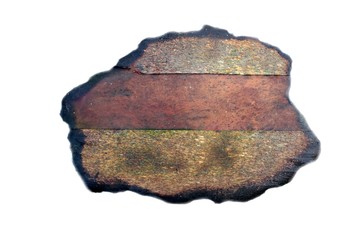 Burned  old wood isolated on white background