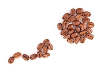 creative conception of seed isolated on white background