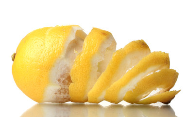Naklejka na ściany i meble ripe lemon isolated on white