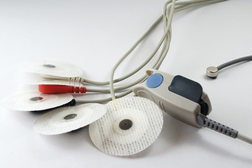 ECG disposable electrodes, oximeter sensor and thermal probe
