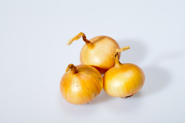 Onions isolated over white background