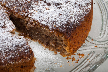 Home made cake with different kinds of nuts