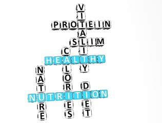 3D Nutrition Health Diet Crossword