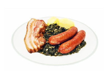 Grünkohl mit Kohlwurst, norddeutsch