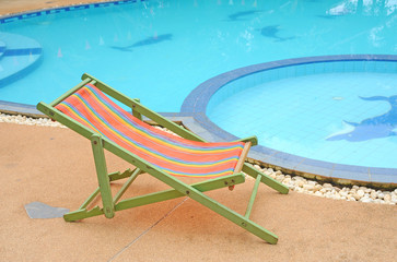 chair and pool