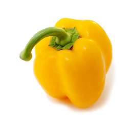 gros plan sur un poivron jaune