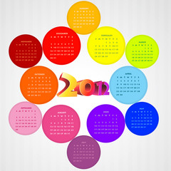 colorful calender