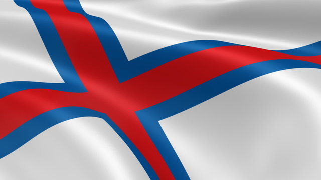 Faroese flag in the wind. Part of a series.
