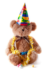 ours en peluche qui fait la fête