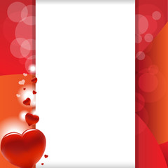 Valentine Background With Heart And Paper