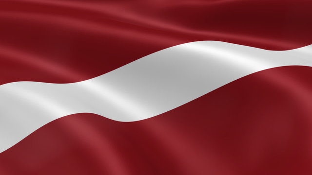 Latvian flag in the wind. Part of a series.