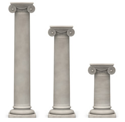 Obraz premium Ionic Columns on White
