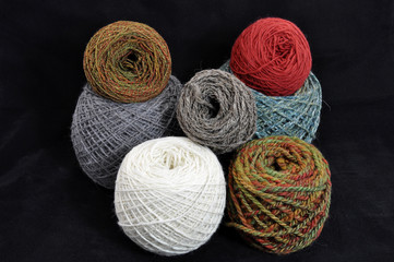 Wolle in verschiedenen Farben