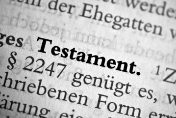 Text - Gesetz - Testament - obrazy, fototapety, plakaty