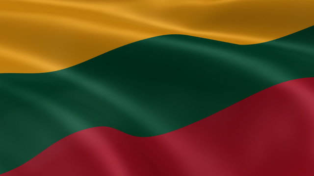Lithuanian flag in the wind. Part of a series.