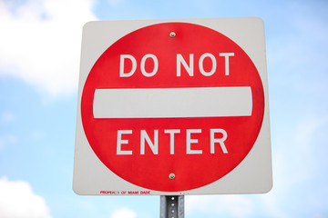 Original - Do Not Enter Schild