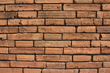 Old red brick wall