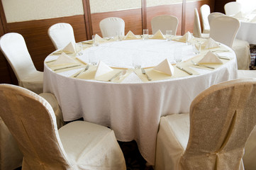 wedding chair and table setting