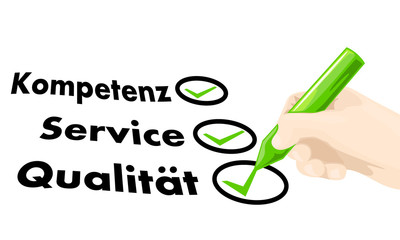 Fototapeta premium Kompetenz,Service,Qualität