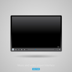 Music and video player interface