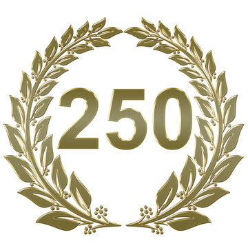 Lorbeerkranz geschlossen Gold - 250