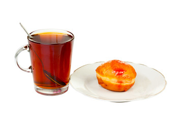 Glass with donut