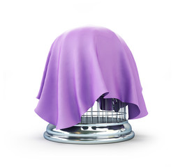 Obraz premium birdcage covered with cloth