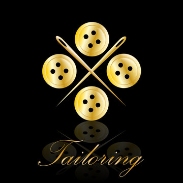 Logo golden tailoring # Vector