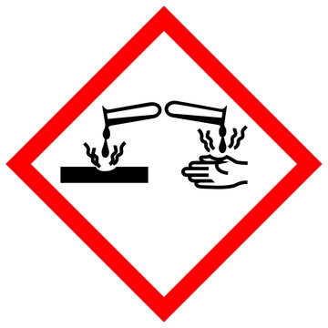 Schild Gefahrgut - &Auml;tzwirkung
