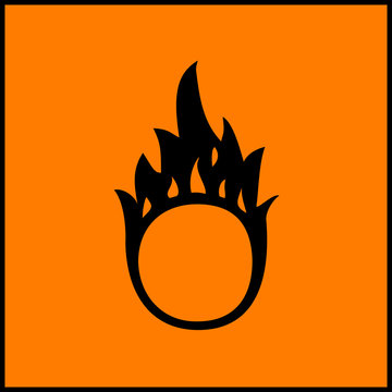Schild Gefahrgut - brandf&ouml;rdernd