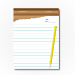 Tablet memo sheet for list.