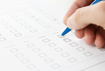 Filling out the questionnaire