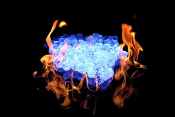 Crédence de cuisine en verre imprimé Flamme Fire and Ice