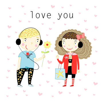 boy and girl in love