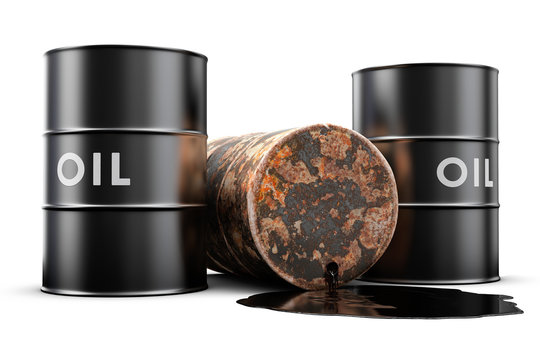 Leaking oil barrel