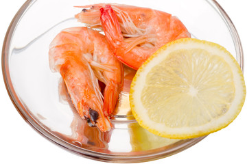 Prepared Shrimp with lemon