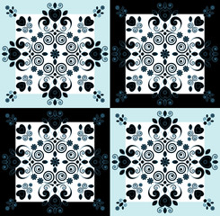 pattern with flower decorative background