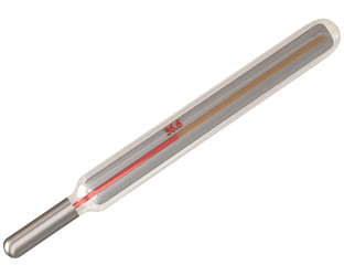 Thermometer showing normal body temperature 3d