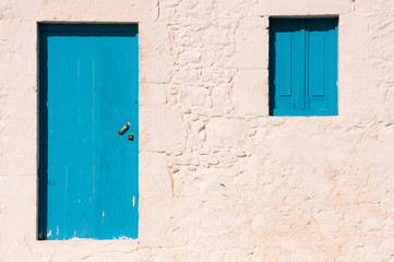 Blue door and window
