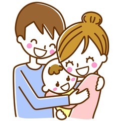 親子　イラスト