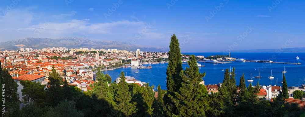 Wall mural panorama of split, croatia