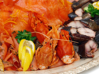 fish and seafood platter