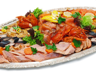 fish and seafood platter