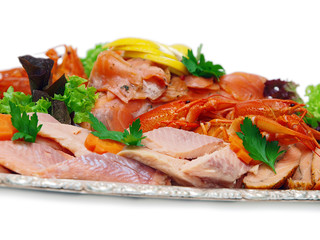 fish and seafood platter