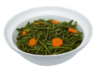 cooked green beans in a bowl