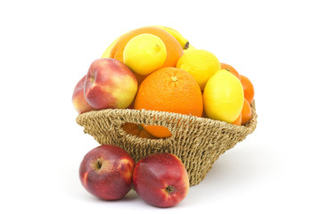 fresh fruits in a basket