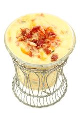 Bowl of Irish Potato Soup withe Bacon and Cheddar